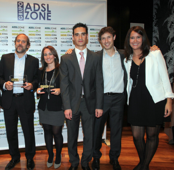 Javier Sanz y Ono en los premios ADSLzone