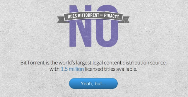Logo uTorrent contra la piratería