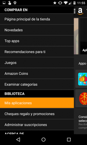 Actualizar aplicaciones Amazon app store Android foto 2