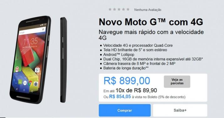 Nuevo Moto G 4G