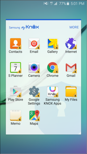 Knox de Samsung para Android.