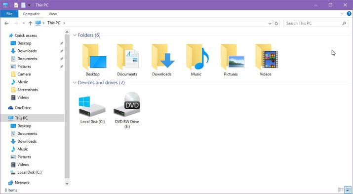 nuevo Explorador archivos Windows 10