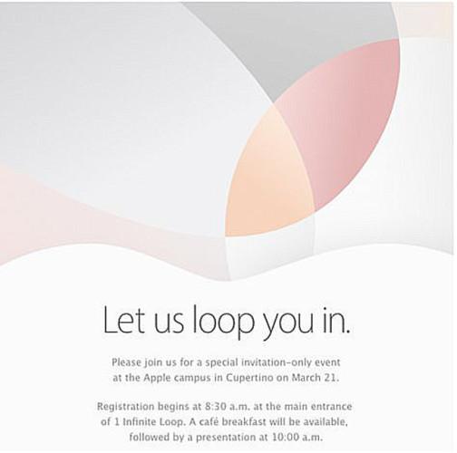 Invitación presentación Apple