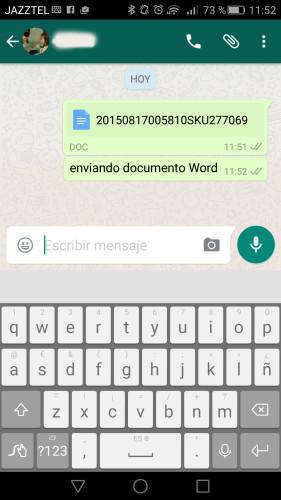 documentos texto WhatsApp
