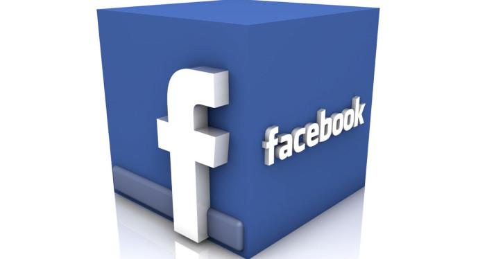 Logo de Facebook en un cubo