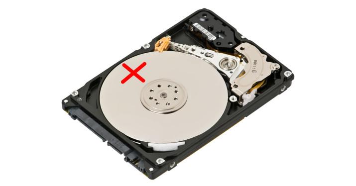 portátil disco duro eliminar cruz