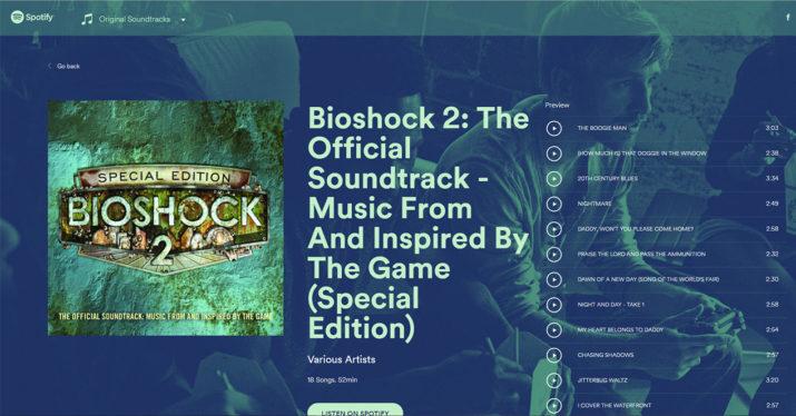 bioshock spotify gaming