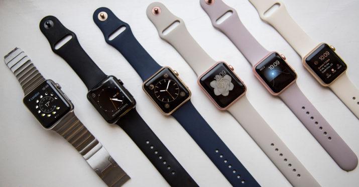 Varios modelos de Apple Watch