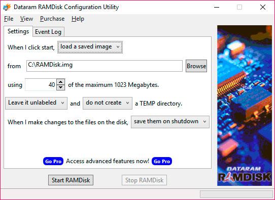 Dataram RAMDisk mejorar el rendimiento del PC