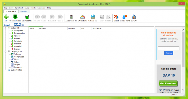 Download Accelerator Plus DAP configuracion 2014 foto 1