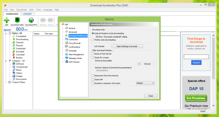 Download Accelerator Plus DAP configuracion 2014 foto 5