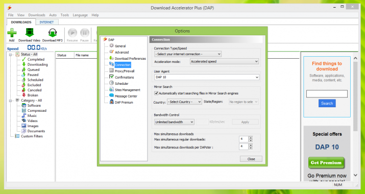 Download Accelerator Plus DAP configuracion 2014 foto 7