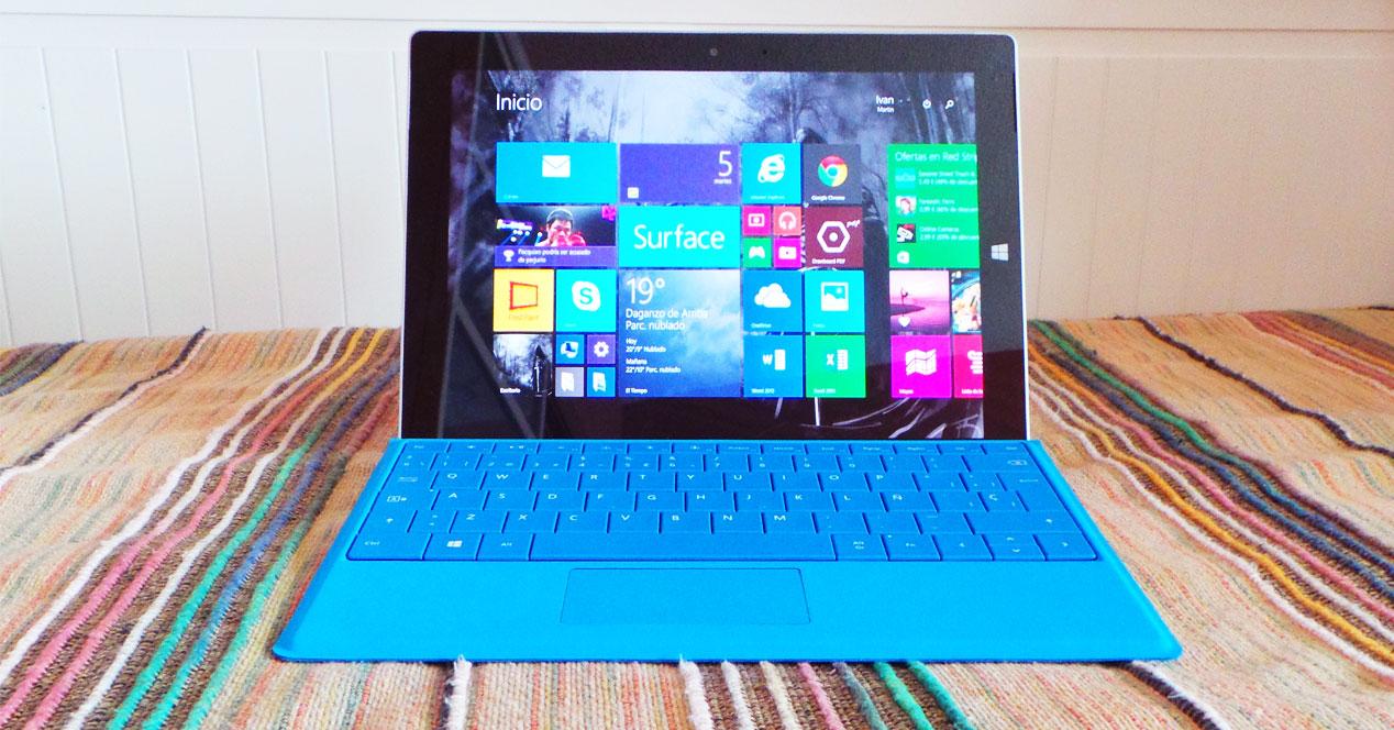 Imagen frontal de Surface 3 de Microsoft