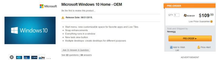 windows 10 oem
