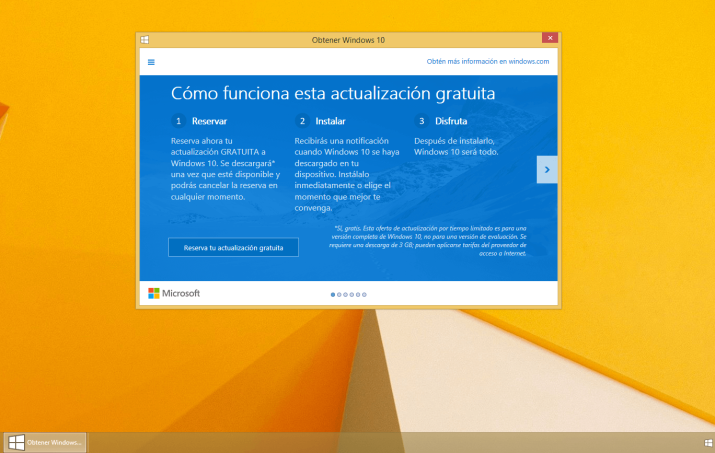 Icono reserva Windows 10