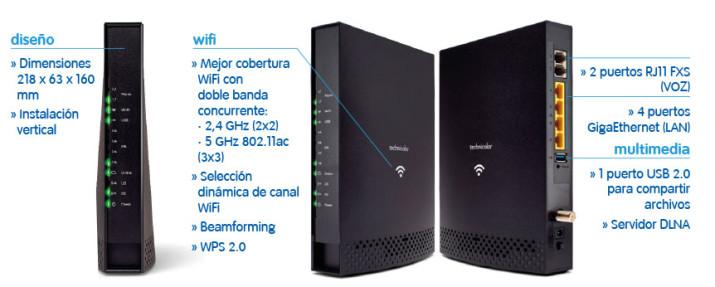 router Technicolor TC7210 wifi ac
