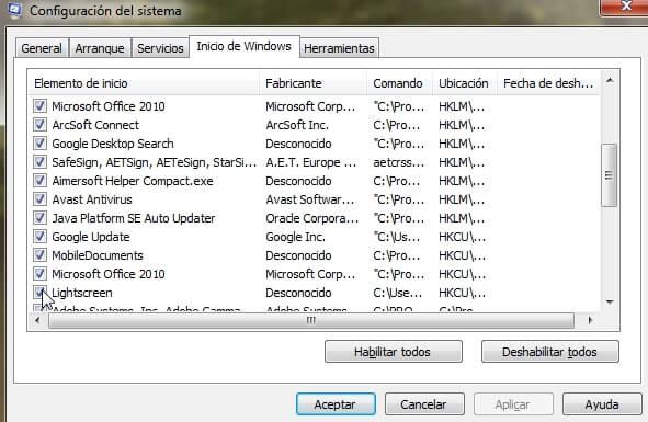 configurador programas de inicio en windows