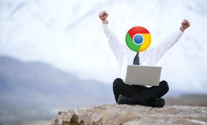 chrome feliz y victorioso