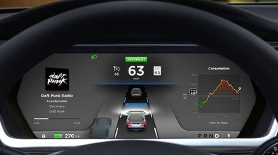 Cuadro de mandos Tesla
