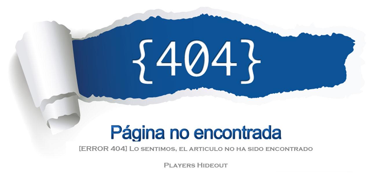 Error 404 en una web
