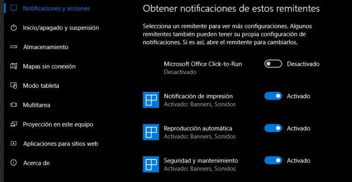 prioridades para las notificaciones en Windows 10