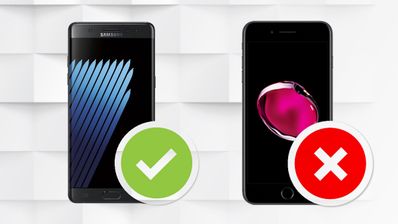 samsung galaxy note 7 y iphone 7 plus