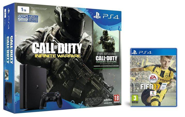PS4 Slim 1TB + COD: Infinity Warfare - Legacy Edition + FIFA 17