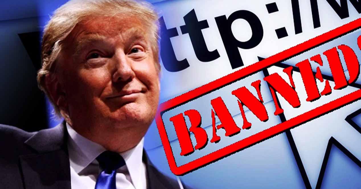 donald trump internet banned