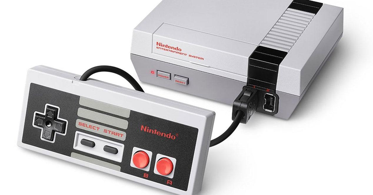 Nintendo NES con mando