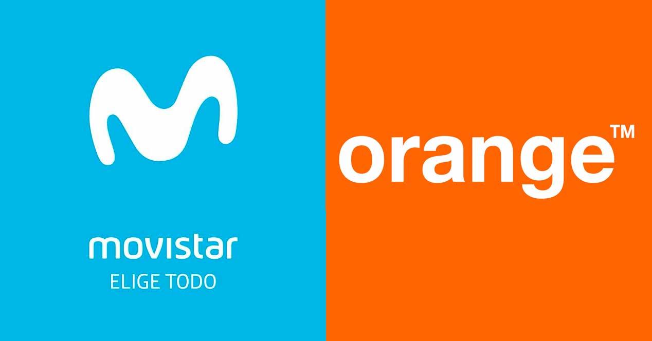 Operadores españoles movistar y orange
