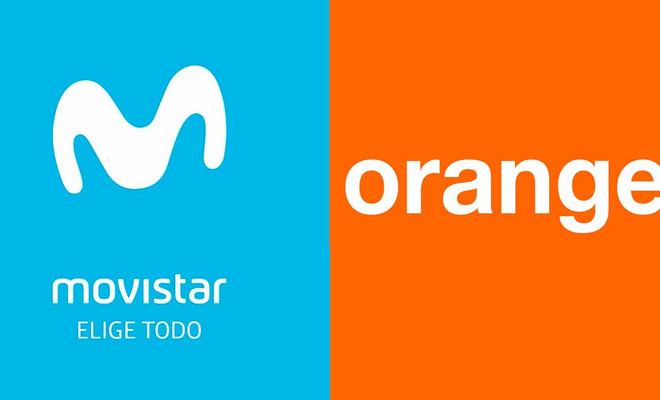 Operadores españoles movistar y orange