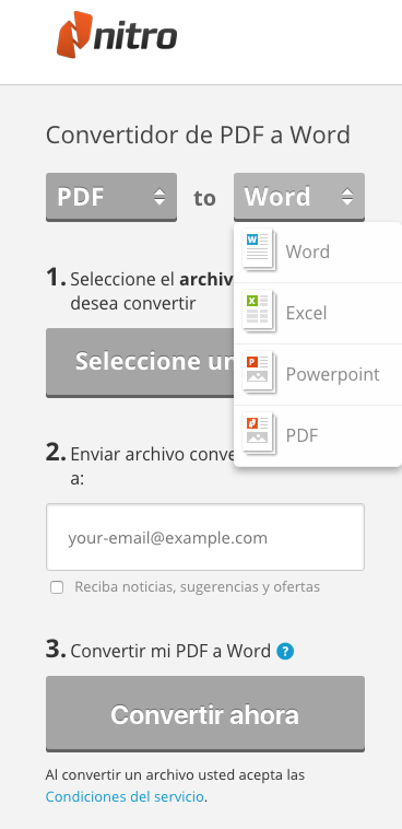 PDF a office doc word excel power point