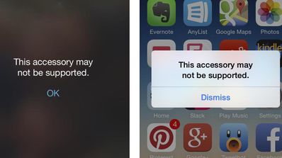 accesorio no soportado ios 10