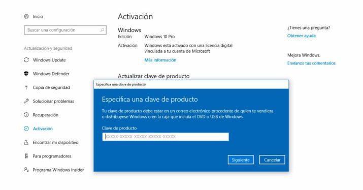 clave Windows 10 Creators Update