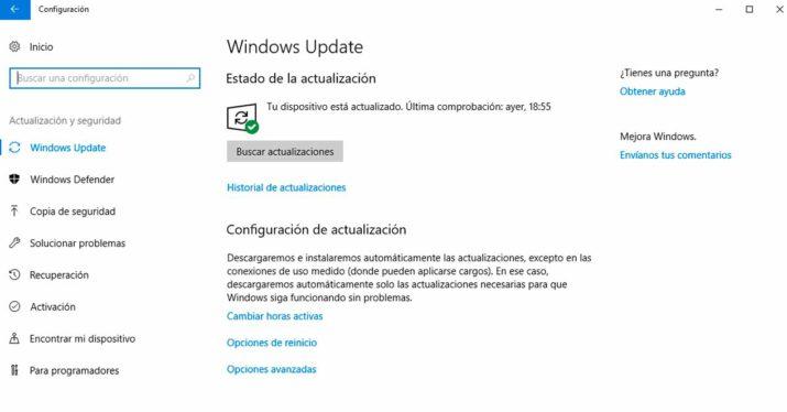 actualizaciones windows 10