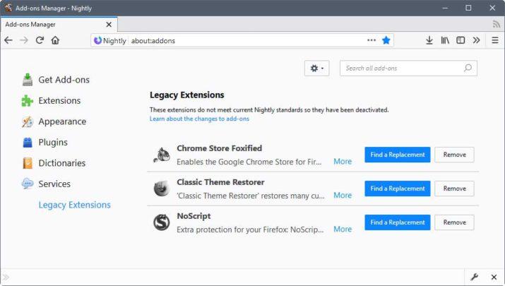 firefox-legacy-extensions