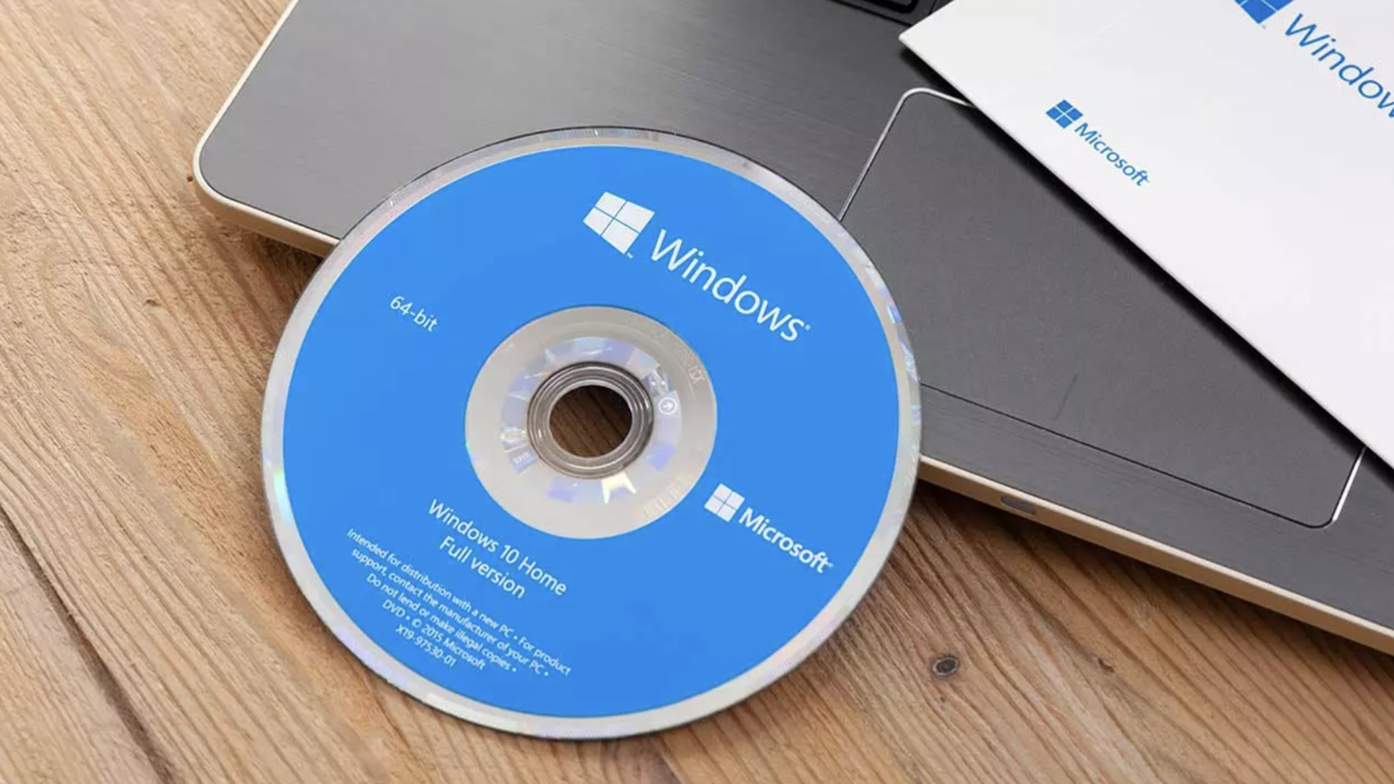 imagen de un cd de windows