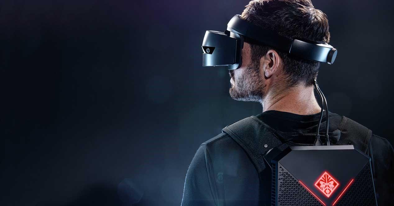 HP mochila VR realidad virtual