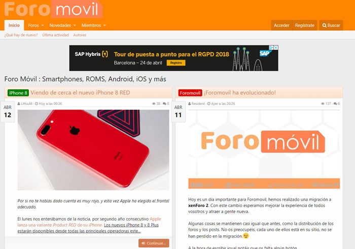 pantallazo foromovil