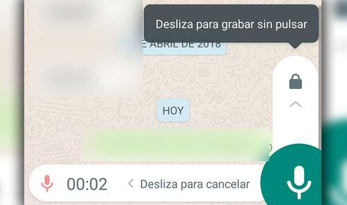 whatsapp bloquear audio pulsar sin grabar