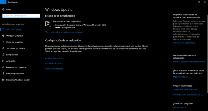 windows 10 april 2018 update 1803 windows update