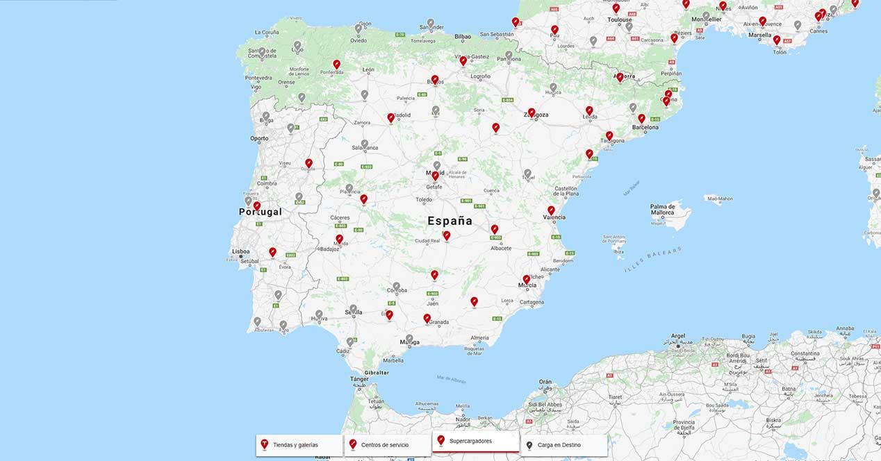 Interactuar Talentoso subasta Tesla tendrá 43 Supercargadores en España en 2019
