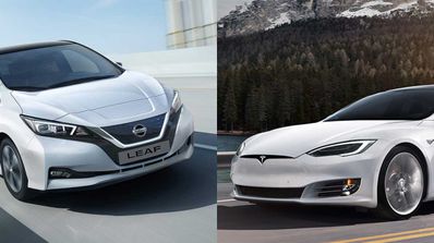 nissan leaf tesla model s
