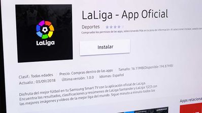 samsung smart tv laliga aplicacion instalar