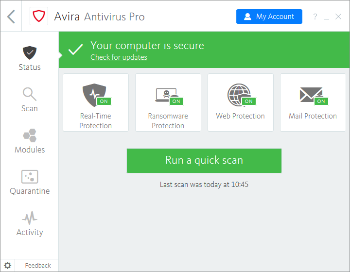 Avira Antivirus Pro 15.0