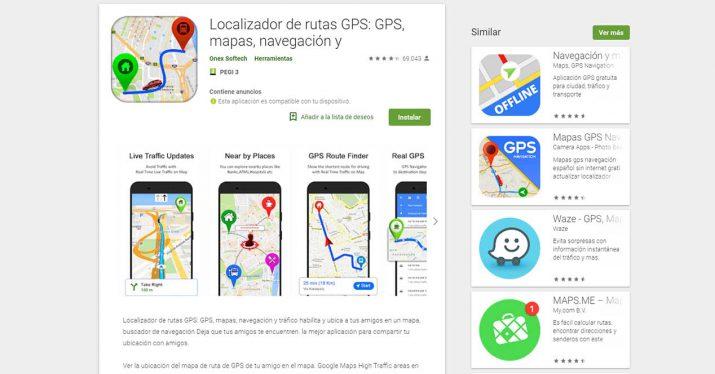 app gps falsa google play maps