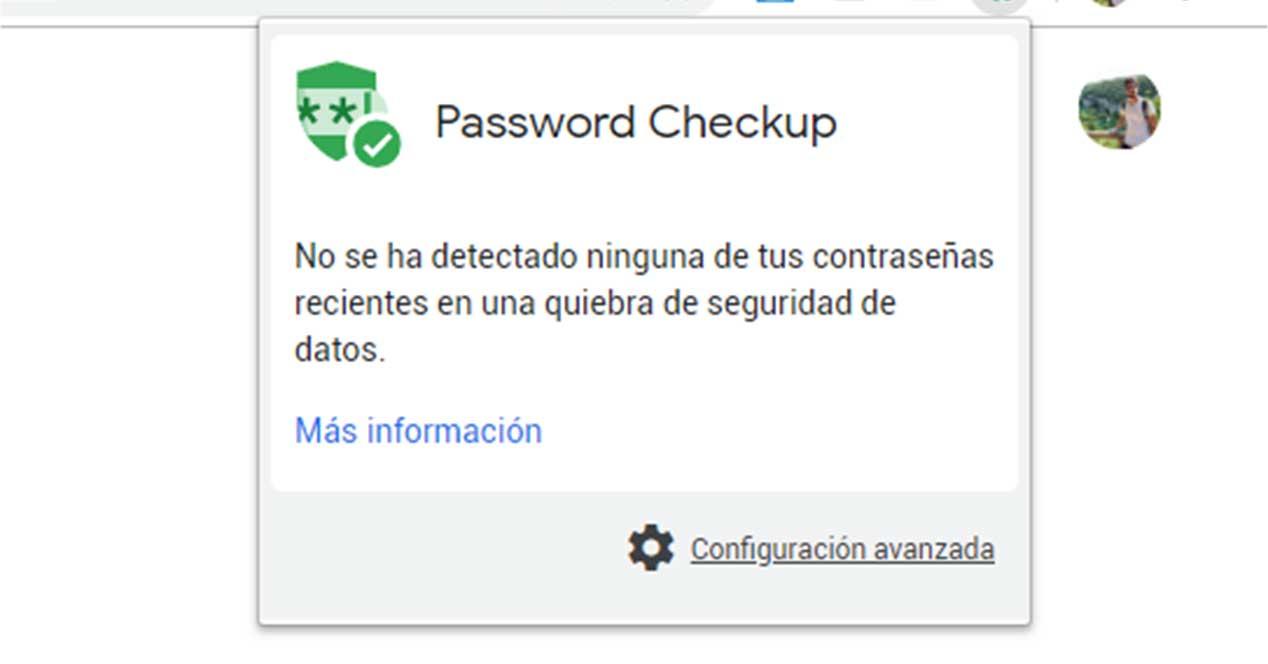 contraseña se ha filtrado Password Checkup