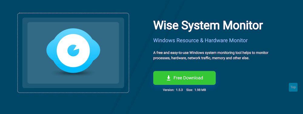 Web del programa Wise System Monitor
