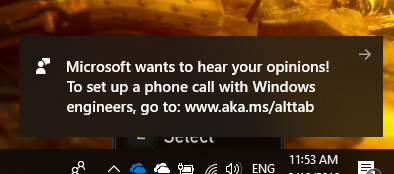 windows 10 llamada