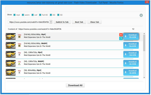 Extensiones para Firefox. Descargas